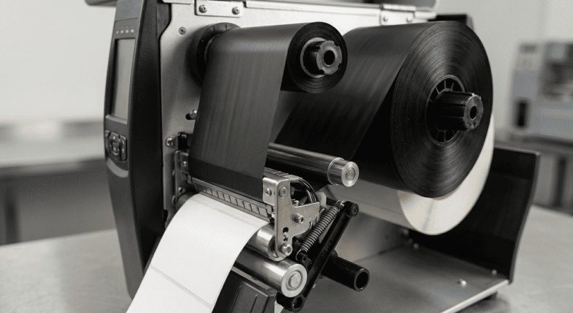 A spool ribbon in a printer in Malaysia
